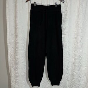 Express high rise black oversized sweater lounge pants joggers sweatpants XS S
